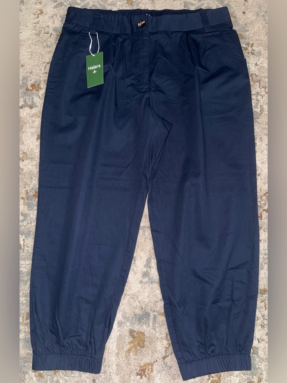 HALARA Navy Elastic-Waist Men's Jogger Pants